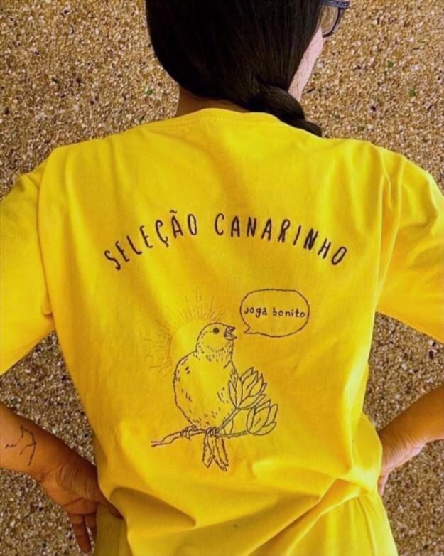 Camiseta bordada do Brasil
