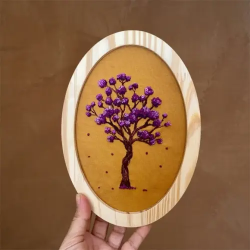 Bastidor Bordado Ipê Roxo