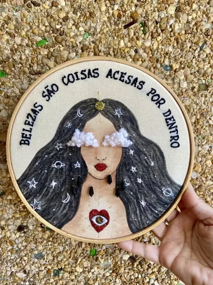 Bastidor Bordado Lágrimas Negras