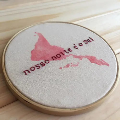 Bastidor Bordado Nosso Norte É o Sul