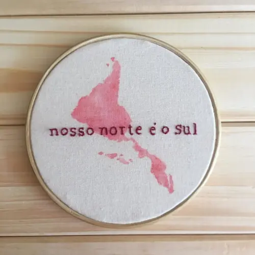 Bastidor Bordado Nosso Norte É o Sul