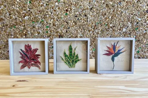 Quadro Bordado Dracena II