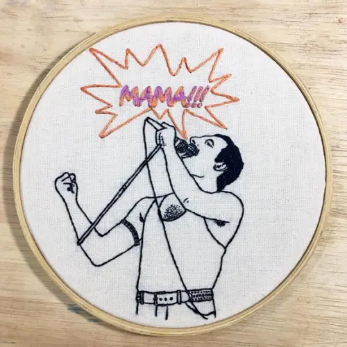 Quadro Bordado Freddie