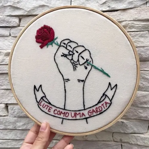 Bastidor Bordado Lute Como Uma Garota