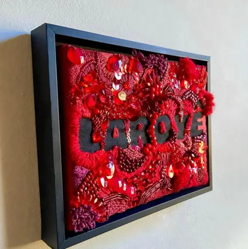 Quadro Bordado Laroyê