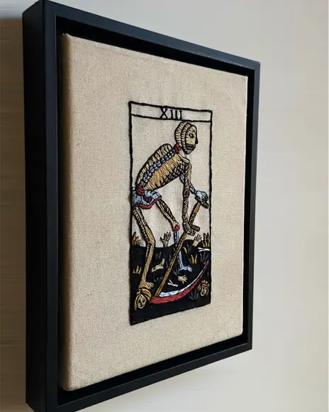 Quadro Bordado Tarot Arcano 13