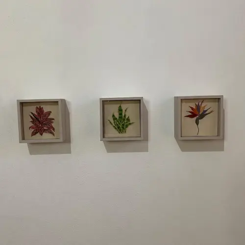 Trio de Quadros Bordados