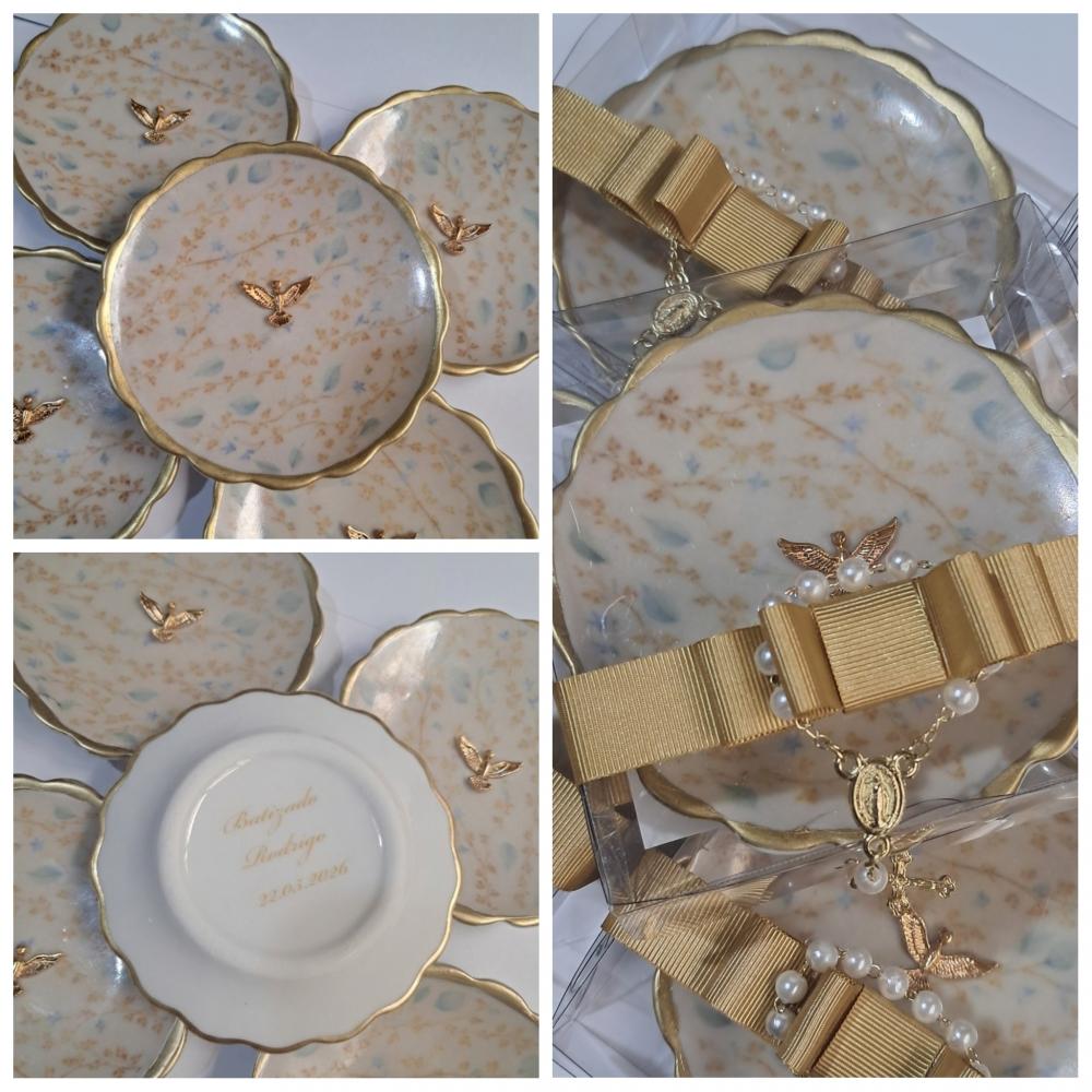 Porta joia do dia em porcelana personalizado