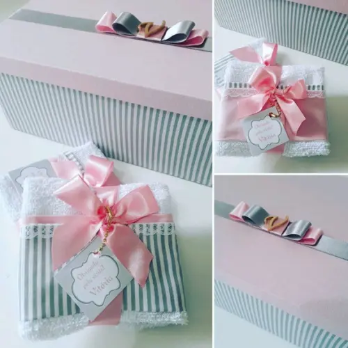 Kit lembrança maternidade ( toalhinha personalizada )