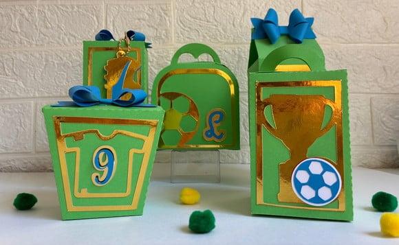 30 Personalizados Copa do Mundo - Verde e Dourado