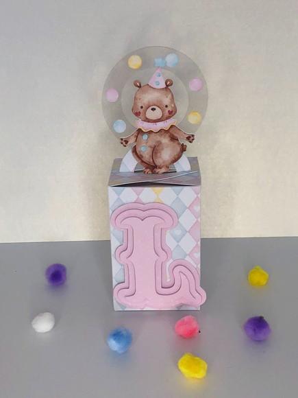 Personalizados Circo Rosa Aquarelado - Kit com 20 Unidades