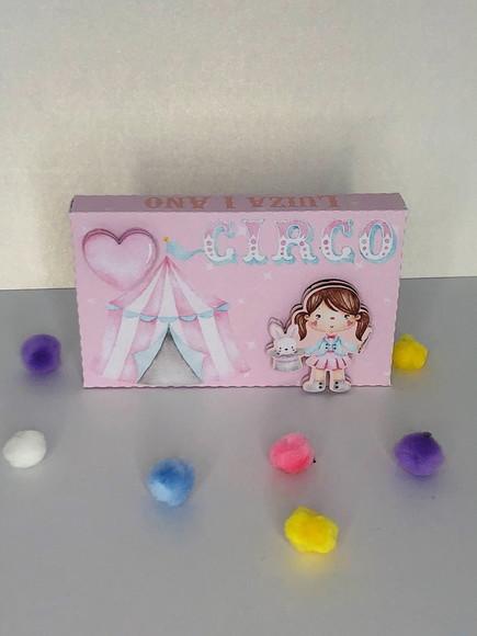 Personalizados Circo Rosa Aquarelado - Kit com 50 Unidades