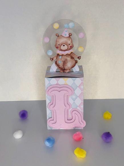 Personalizados Circo Rosa Aquarelado - Kit com 40 Unidades