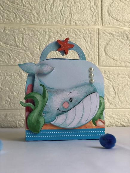 Personalizados Fundo do Mar Azul - Kit com 20 Unidades