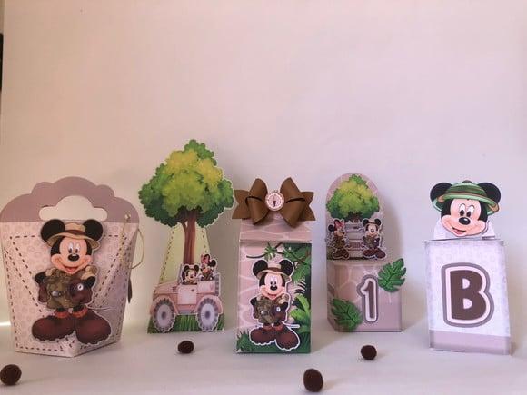 Personalizados Mickey Safari - Kit com 40 Unidades
