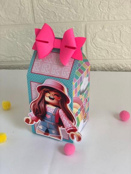 Personalizados Roblox Rosa - Kit com 40 Unidades