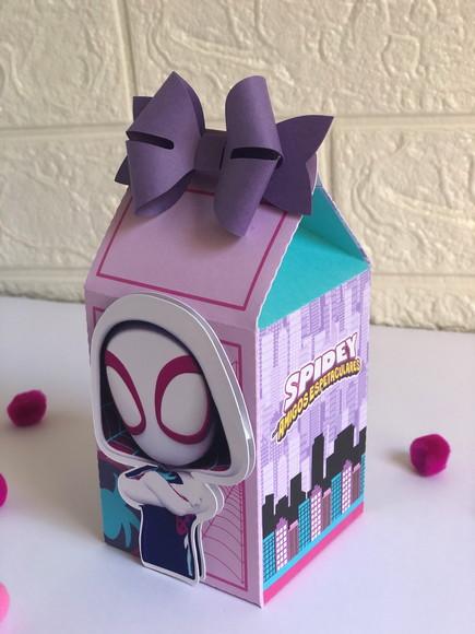 Personalizados Spidey Menina - Kit com 25 Unidades