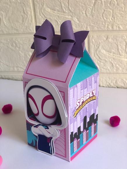 Personalizados Spidey Menina - Kit com 40 Unidades