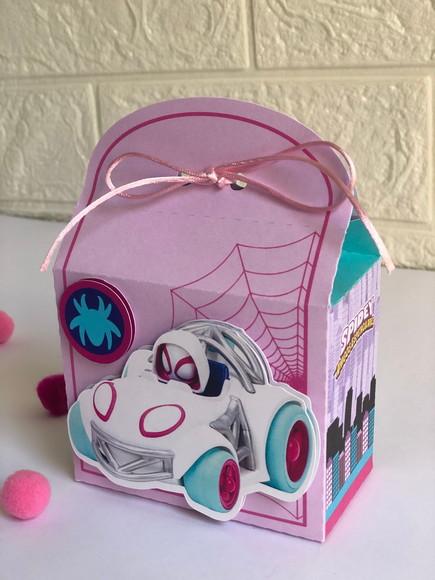 Personalizados Spidey Menina - Kit com 50 Unidades
