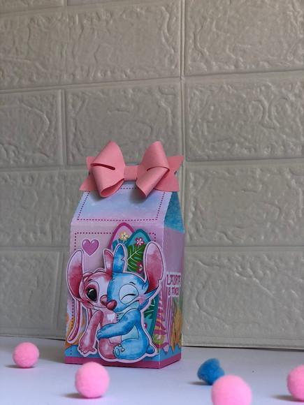 Personalizados Stitch e Angel - Kit com 20 Unidades