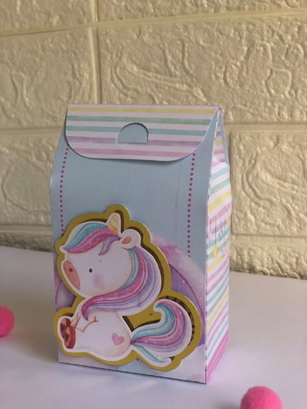 Personalizados Unicórnio Rosa - Kit com 25 Unidades