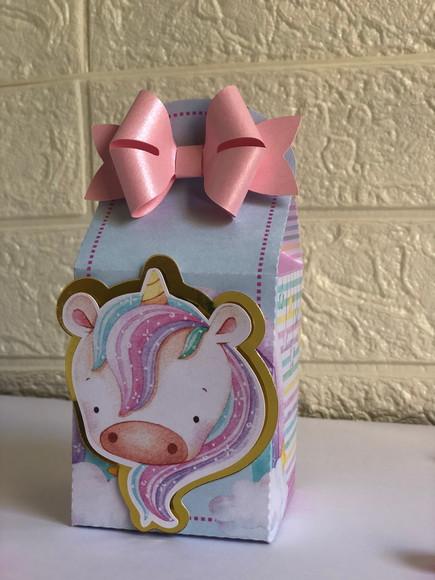 Personalizados Unicórnio Rosa - Kit com 50 Unidades