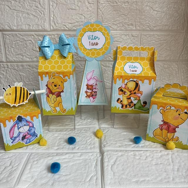 Personalizados Ursinho Pooh - Kit com 30 unidades