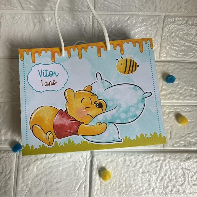 Sacolinha Personalizada Ursinho Pooh
