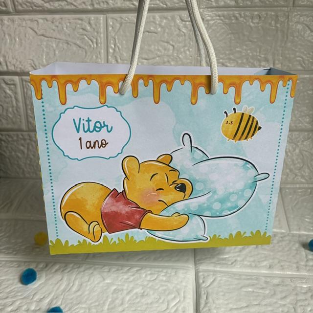 Sacolinha Personalizada Ursinho Pooh
