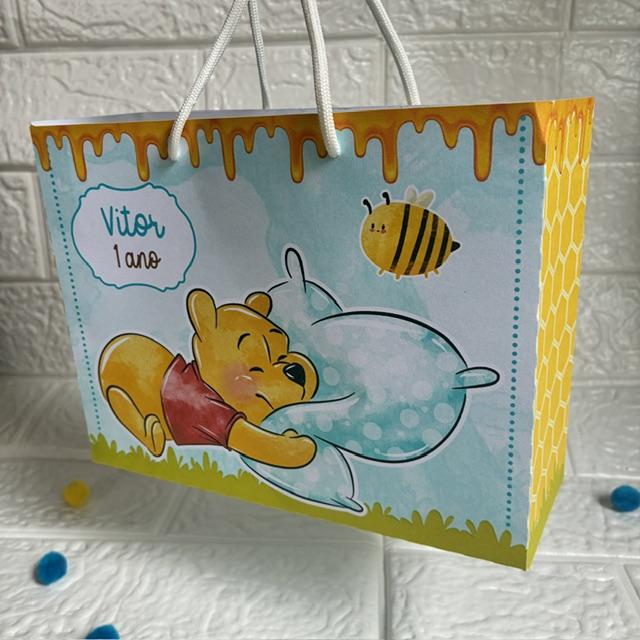 Sacolinha Personalizada Ursinho Pooh