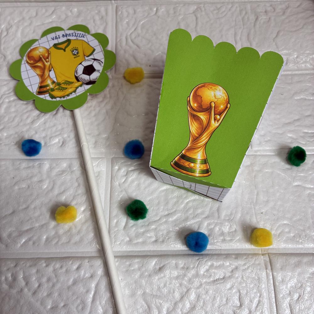 Centro de Mesa Cachepô Copa do Mundo - Personalizados Lembrancin