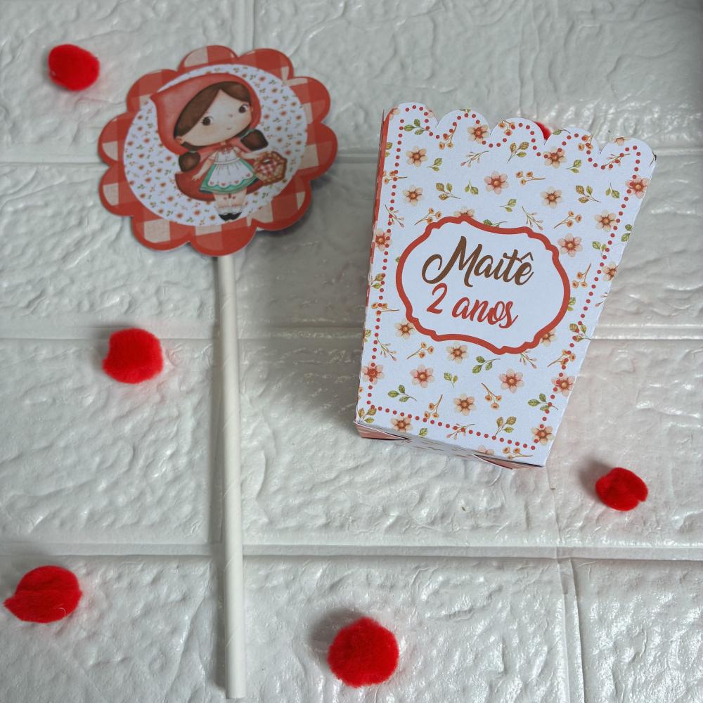 Centro de Mesa Cachepô Chapeuzinho Vermelho - Personalizados Lem