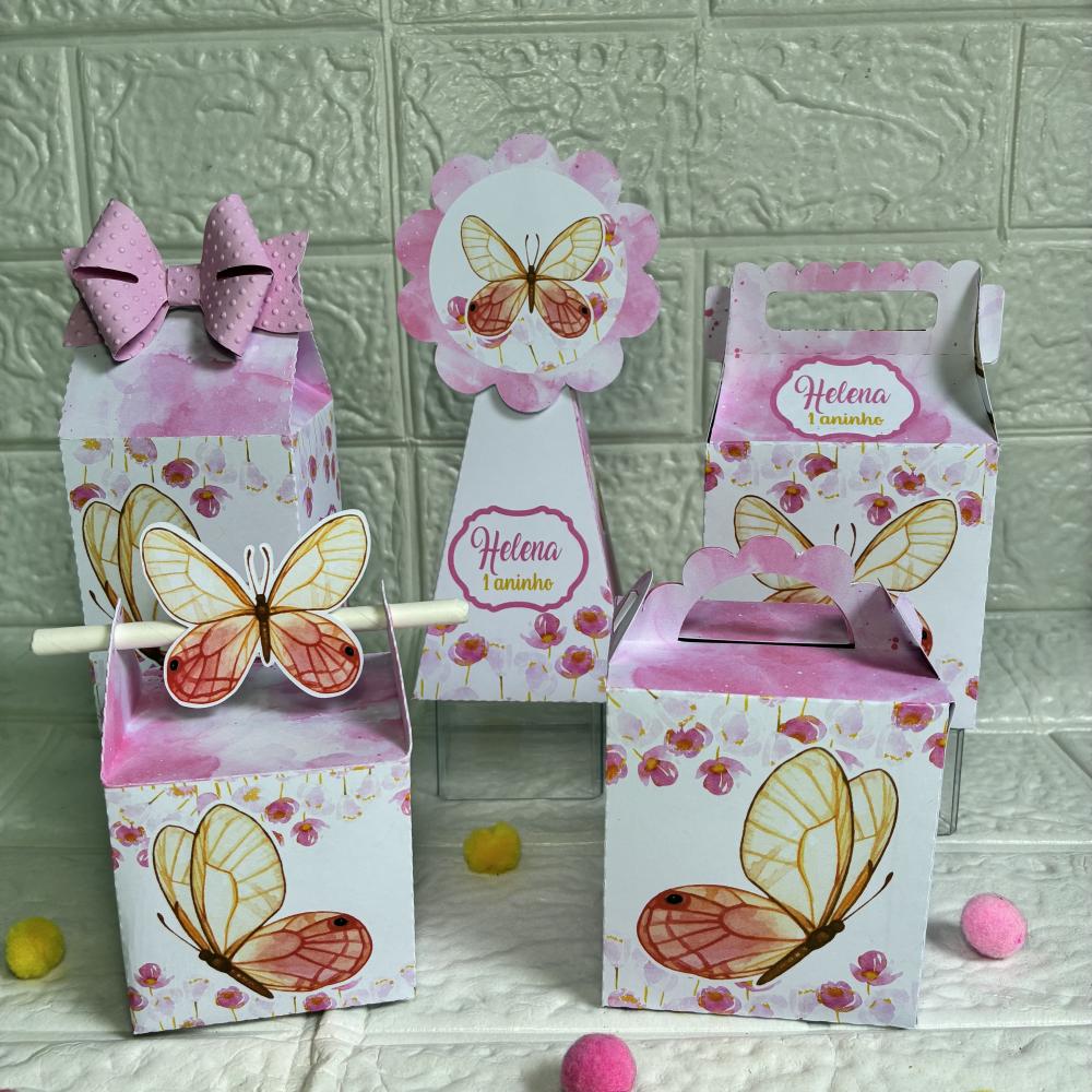 Personalizados Jardim das Borboletas - Kit com 30 unidades