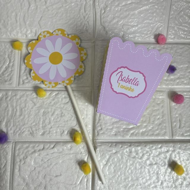Centro de Mesa Cachepô Margarida - Personalizados Lembrancinhas