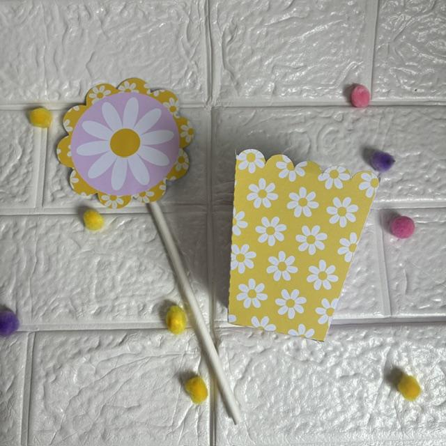Centro de Mesa Cachepô Margarida - Personalizados Lembrancinhas