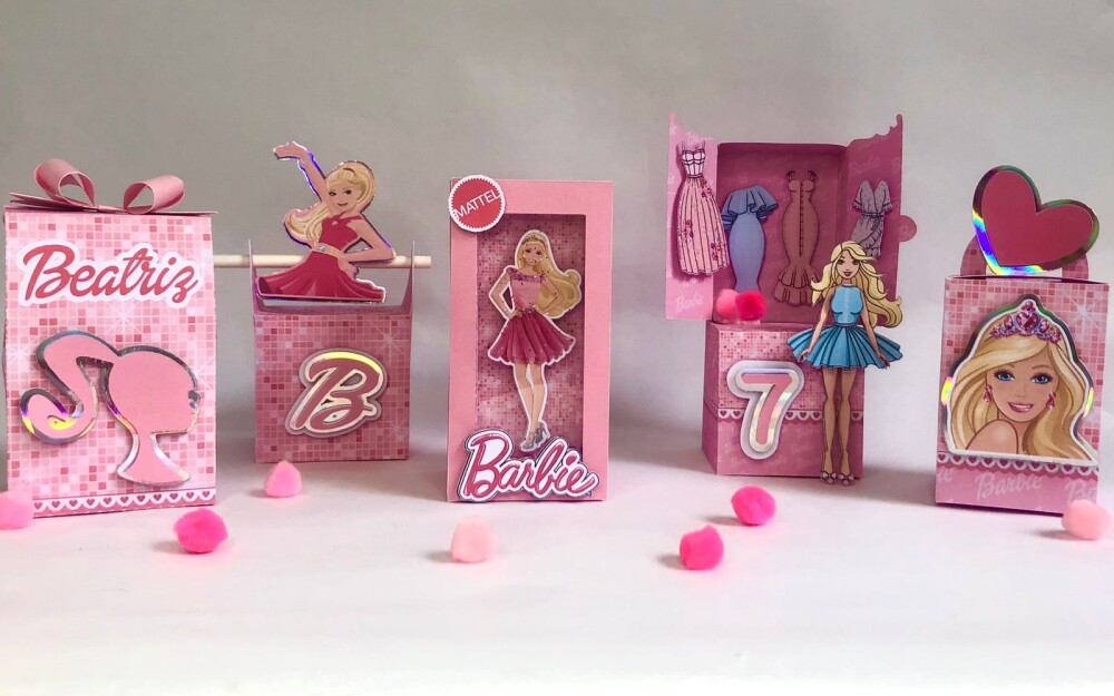 Personalizados Barbie - Kit com 10 unidades