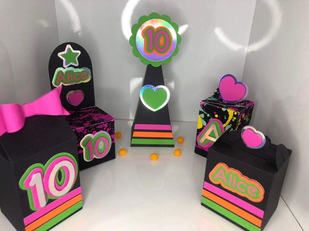 Personalizados Festa Neon - Kit com 10 Unidades