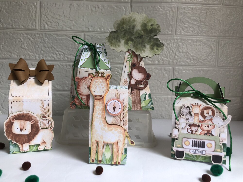 Personalizados Safari Aquarelado - Kit com 10 Unidades