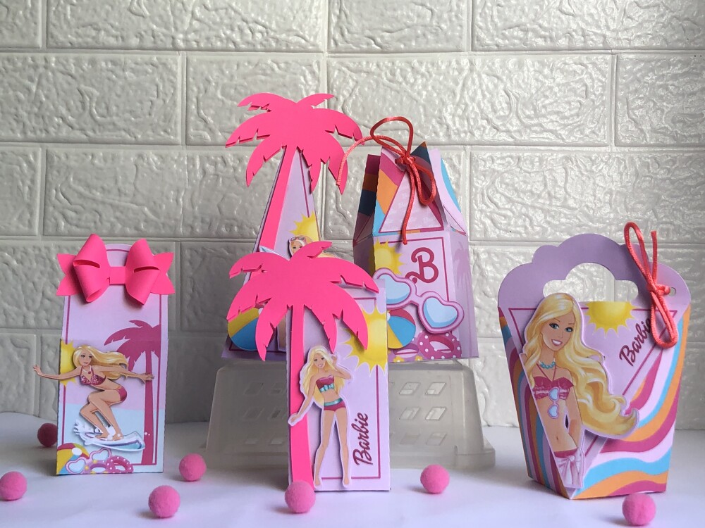 Personalizados Barbie Praia - Kit com 10 Unidades