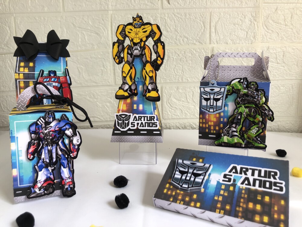 Personalizados Transformers - Kit com 20 Unidades