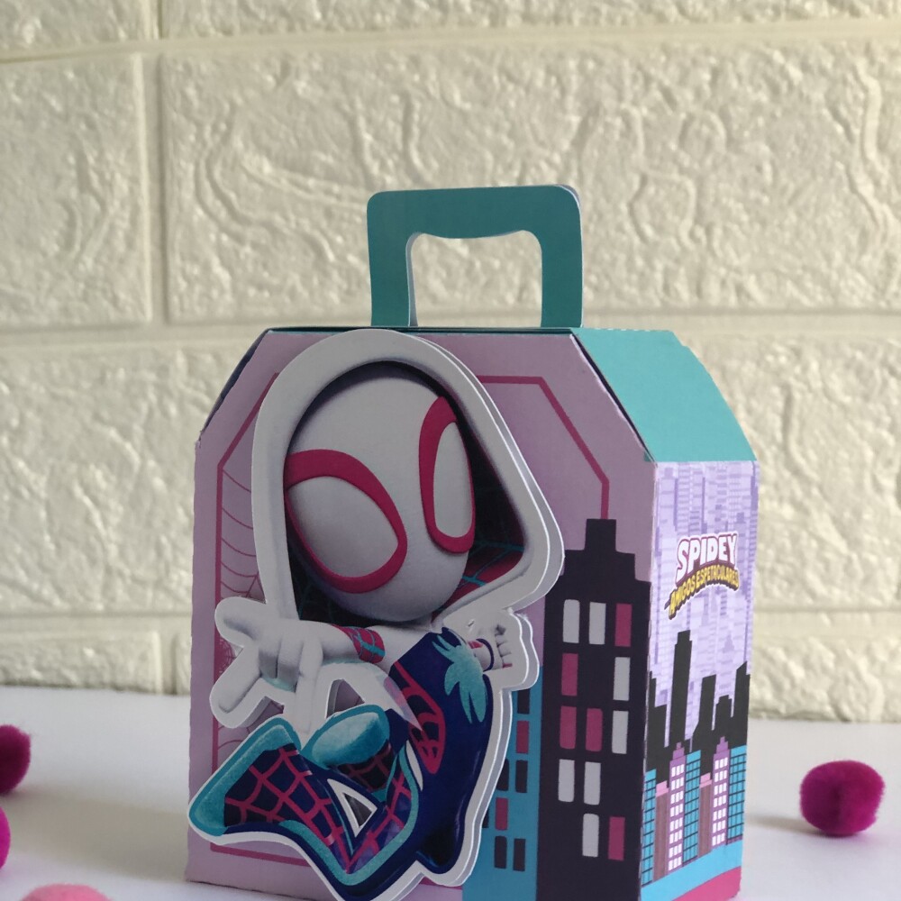 Personalizados Spidey Menina - Kit com 10 unidades