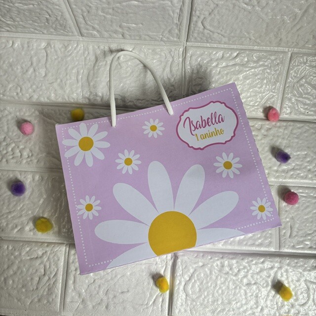 Sacolinha Personalizada Margaridas