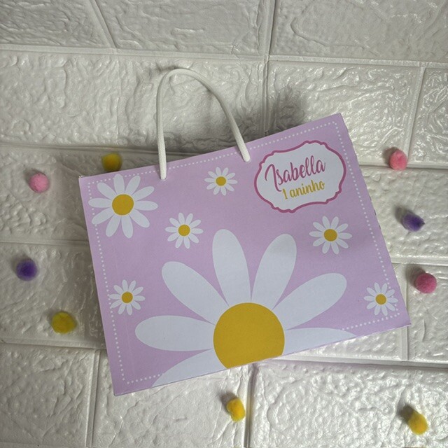 Sacolinha Personalizada Margaridas