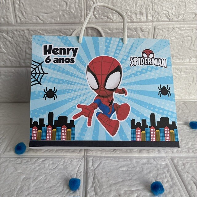 Sacolinha Personalizada Spiderman Homem Aranha