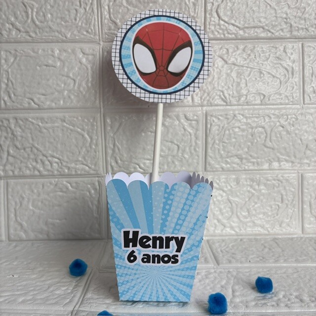 Centro de mesa  cachepô Spiderman Homem Aranha