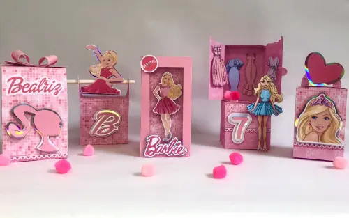Personalizados Barbie - Kit com 25 unidades