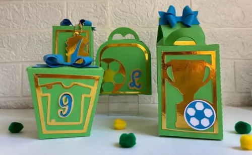30 Personalizados Copa do Mundo - Verde e Dourado