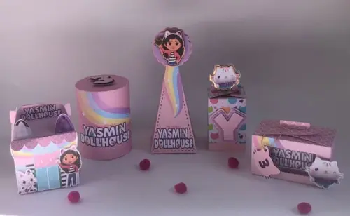 Personalizados a Casa Mágica da Gabby - Kit com 30 Unidades