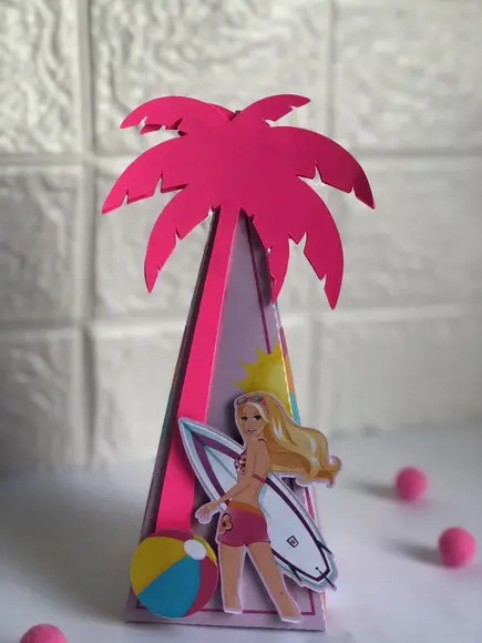 Personalizados Barbie Praia - Kit 30 Unidades