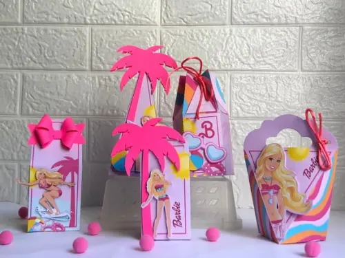 Personalizados Barbie Praia - Kit 50 Unidades